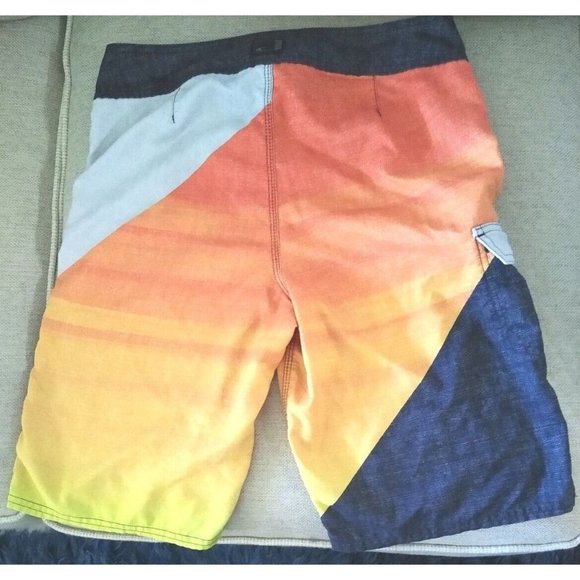 O'neill Mens Board Shorts Black Orange Gray Swim Short Surf Beach Size 28 - Picture 3 of 7
